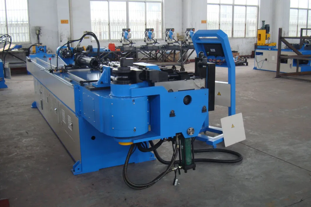 Hydraulic CNC Pipe Bender, Wheel Barrow Full Automatic Pipe Bending Machine for Solid Bar, Tube Bending Machine (GM-76CNC-2A-1S)