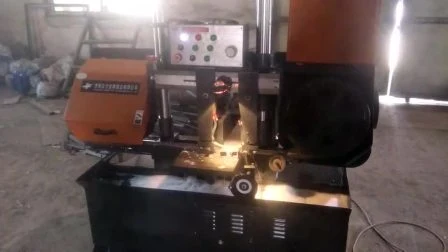 Machine semi-automatique de scie à ruban de coupe en acier de tuyau en métal de 300*300mm